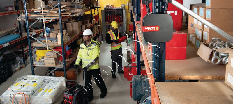 Escáner de inventario AI G125 Puerta de enlace de inventario de almacén que representa una solución integral para el seguimiento y la gestión de los recursos de almacén en (Hilti ON!Track) Aplicaciones 1