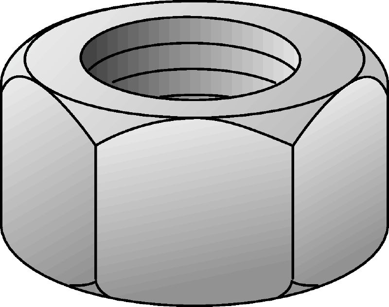  Tuerca hexagonal SS (imperial) (acero inoxidable A4)