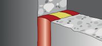 Sellador elástico cortafuego de silicona CP 601s Sellador de silicona que permite el máximo movimiento en inserción de tuberías y juntas con clasificación antiincendios Aplicaciones 1