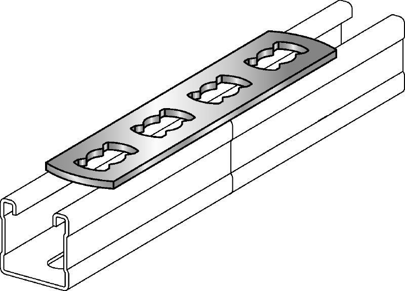 Conector de carril MQV-F Conector de carril plano galvanizado en caliente (HDG) utilizado como extensor longitudinal para carriles de carga MQ